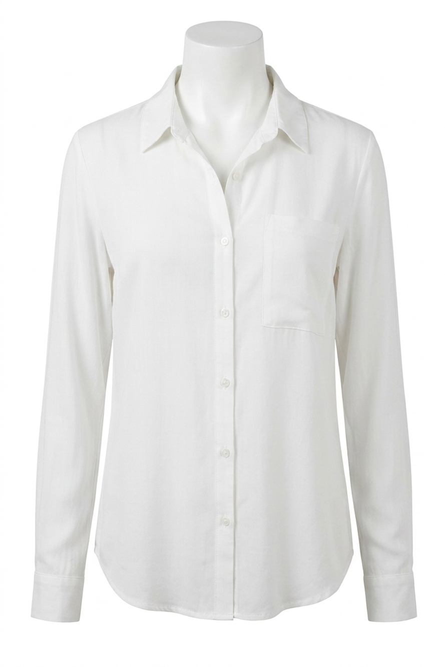 NEW GRACE AND LACE stretch fit button up in ivory